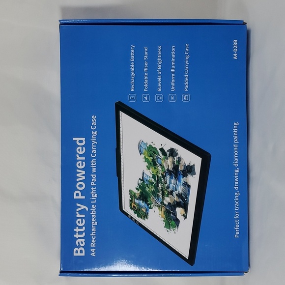 LED Box with Battery Diamond Art Light Board Tracing Light Box Bright Light Pad - Picture 2 of 13